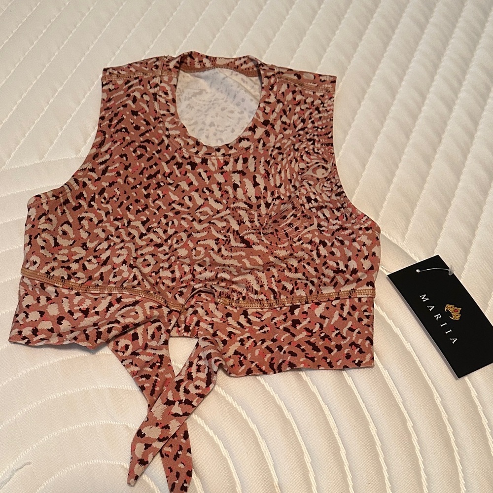 Mariia Women's Patterned Tie-Front Tank Top